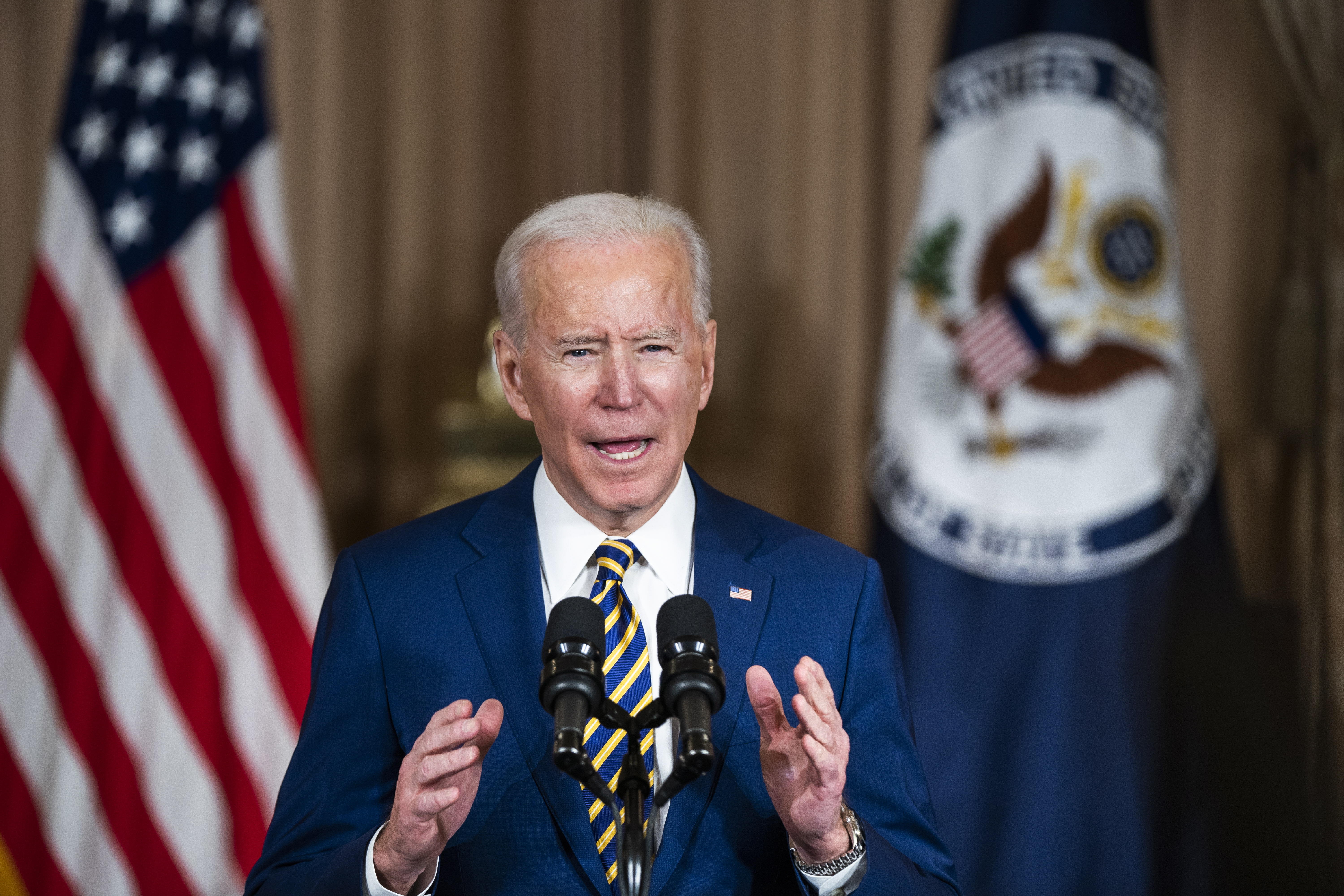 Joe Biden, presidente de Estados Unidos, en el Departamento de Estado. (Foto: EFE)