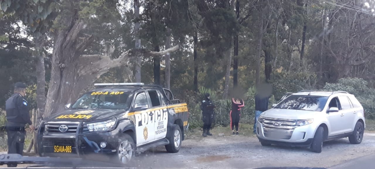 Detención de Virginia Bourdet en San José Pinula. Foto: PNC