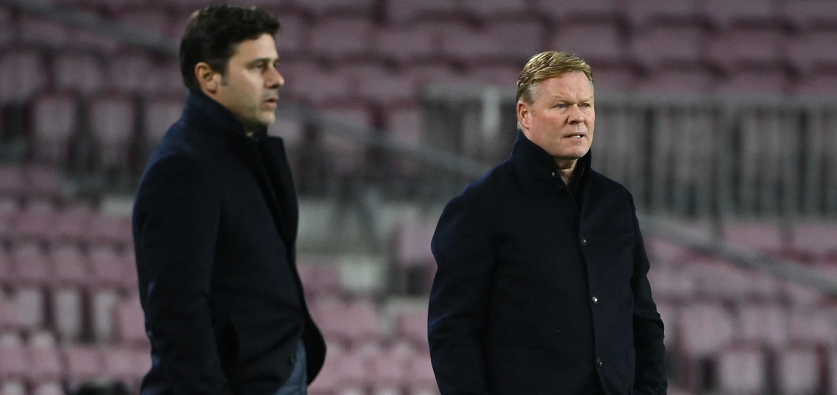 Ronald Koeman, entrenador del Barcelona, en el Camp Nou. (Foto Prensa Libre: AFP)