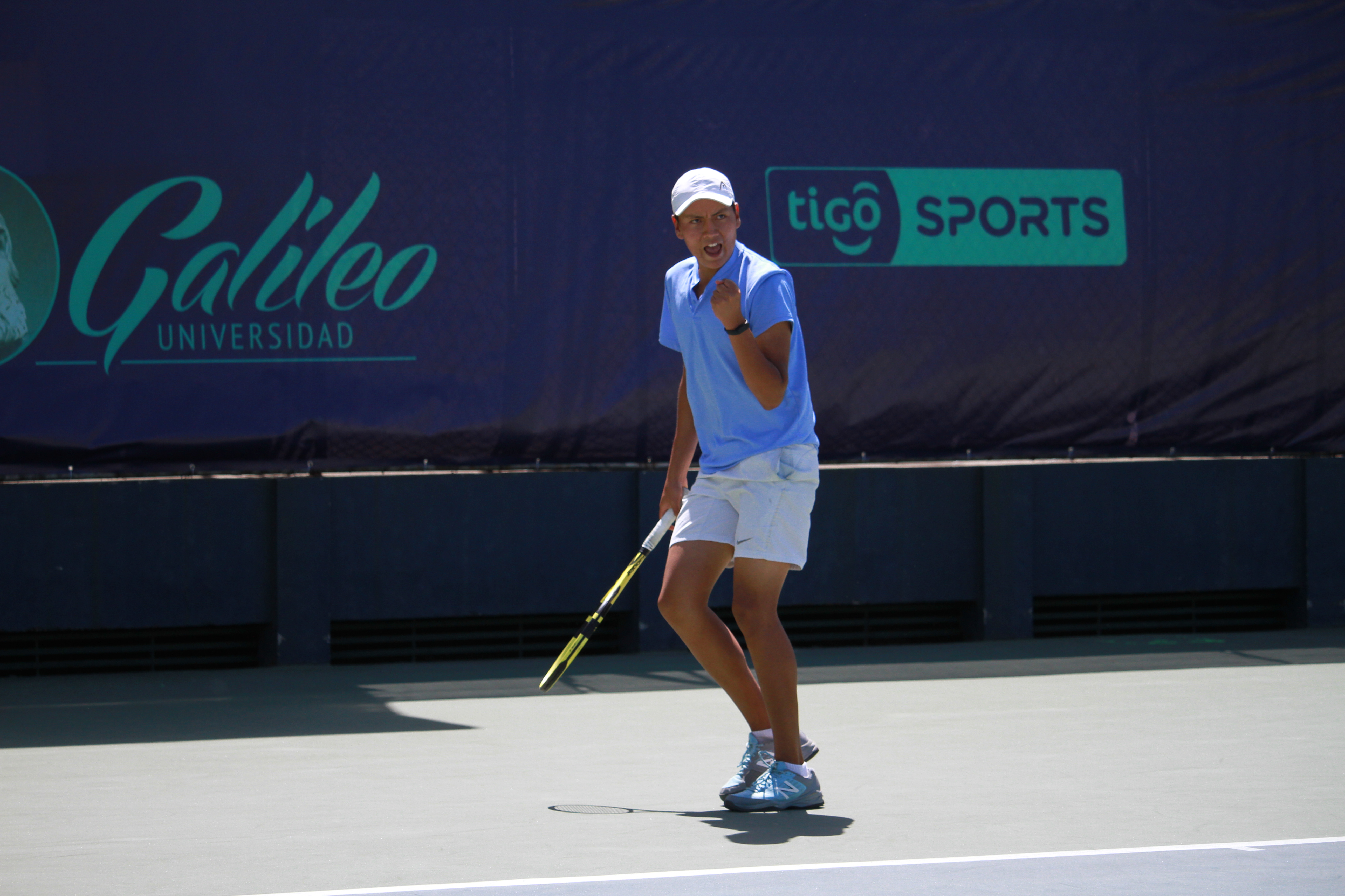 Kaeri Hernández eliminó al argentino Francisco Geschwind , que era la siembra uno del torneo. Foto  Prensa Libre: Javier Herrera.