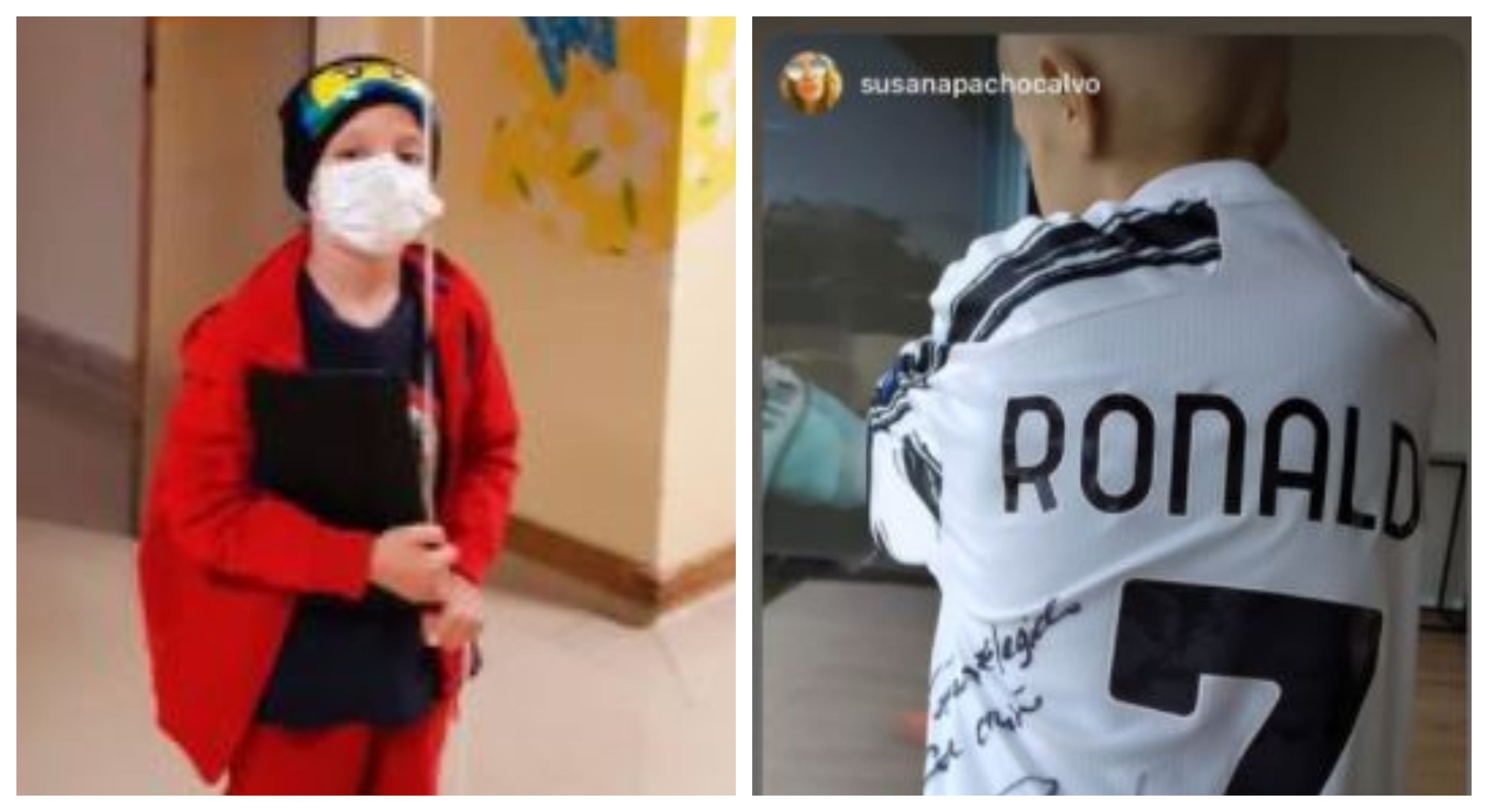 Tomás, el pequeño que recibió el apoyo de Cristiano Ronaldo y Georgina Rodríguez. (Foto Prensa Libre: Instagram)