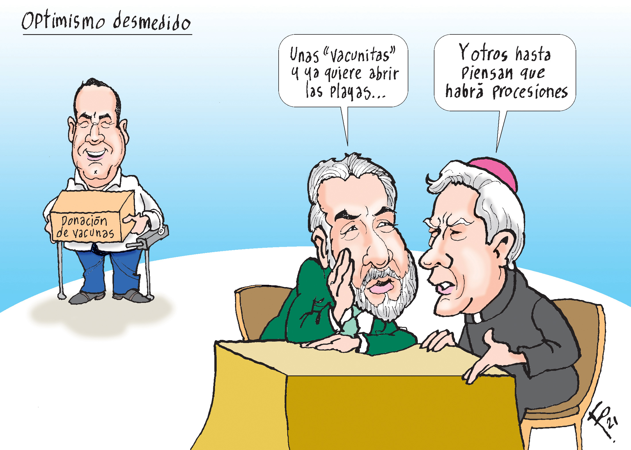 Personajes: Alejandro Giammattei, Carlos Contreras y Gonzalo de Villa.