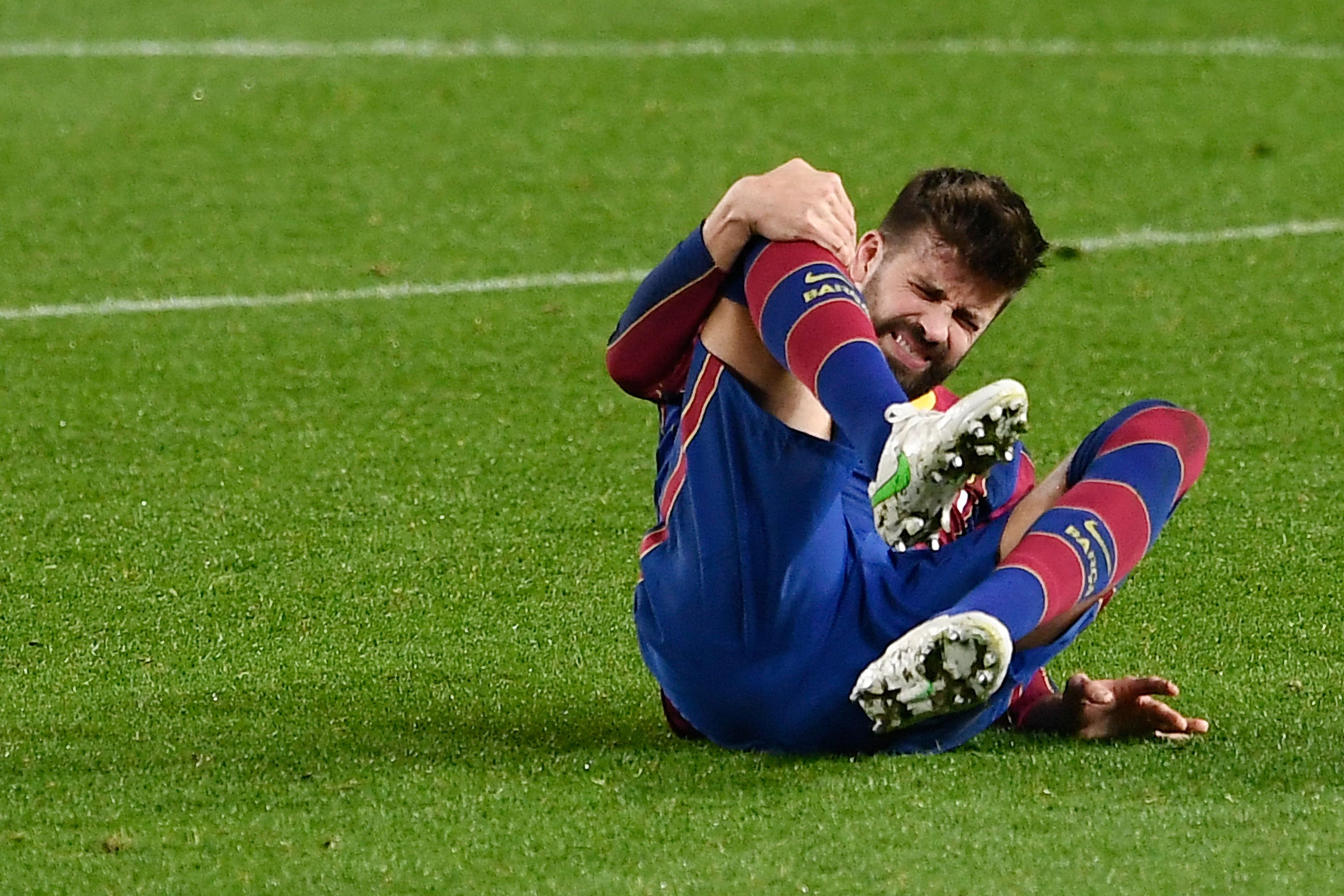 Gerard Piqué, durante el partido de Copa del Rey frente al Sevilla. (Foto Prensa Libre: AFP)