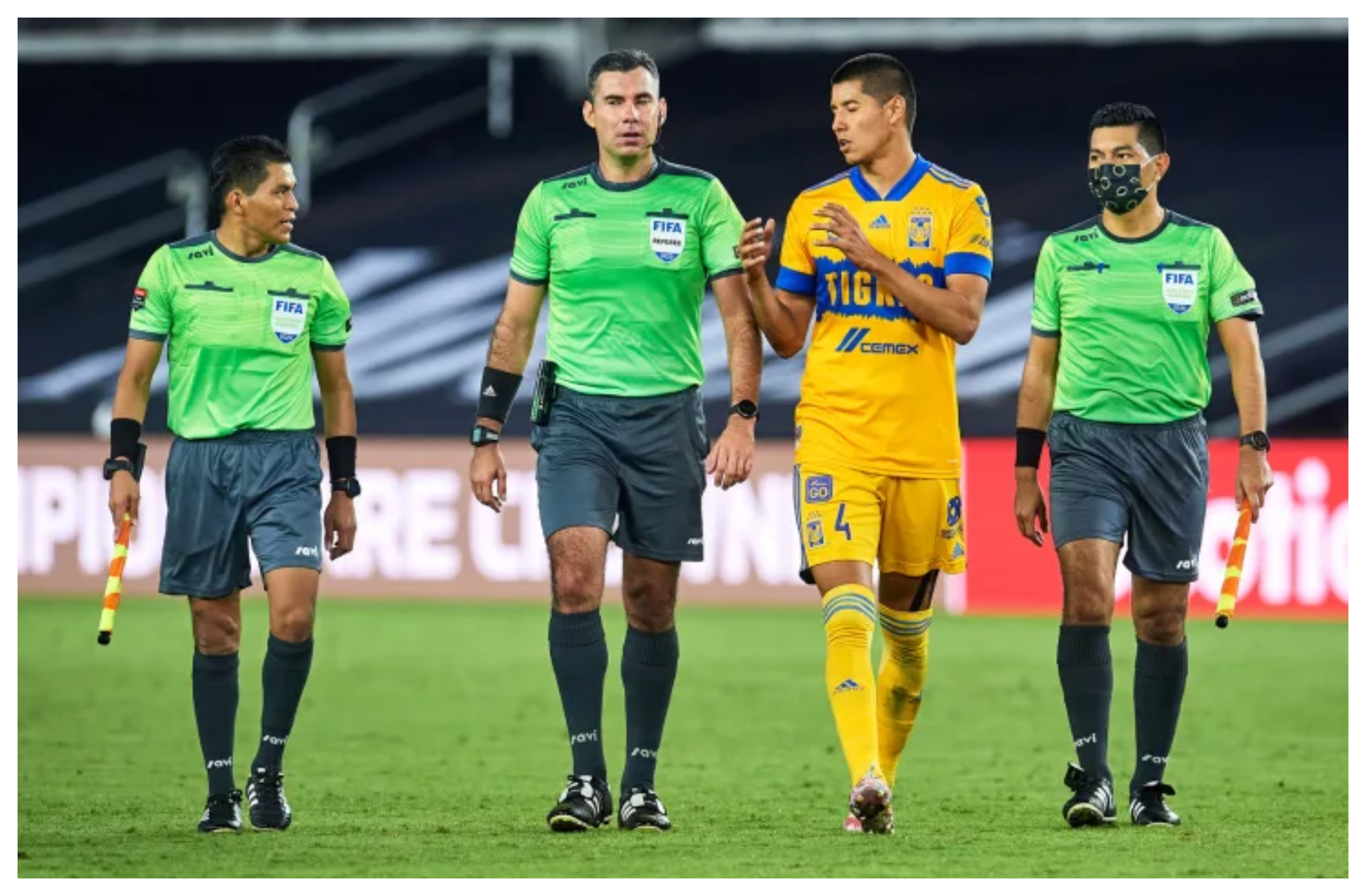 Mario Escobar en la final de la Liga de Campeones de Concacaf que ganó Tigres de México. Foto Prensa Libre: @Concacaf