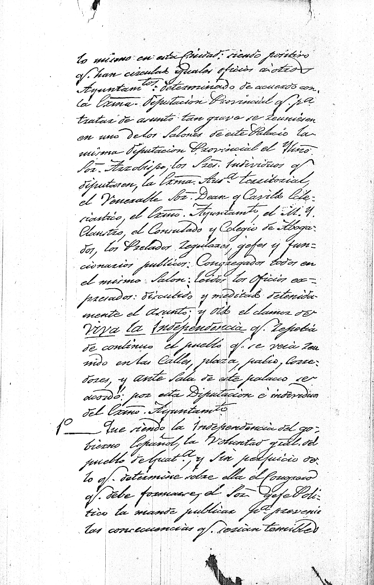 Acta de independencia de Guatemala 15 septiembre 1821