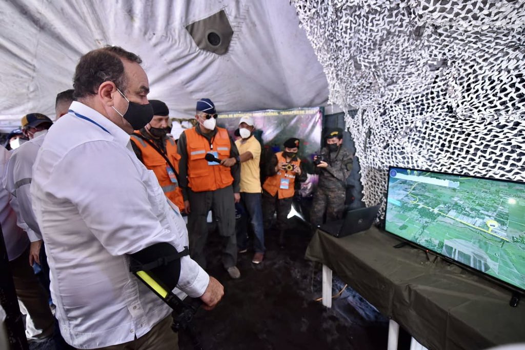 Alejandro Giammattei, presidente de Guatemala, durante la inauguración del Sinaprese. (Foto Prensa Libre: Presidencia)