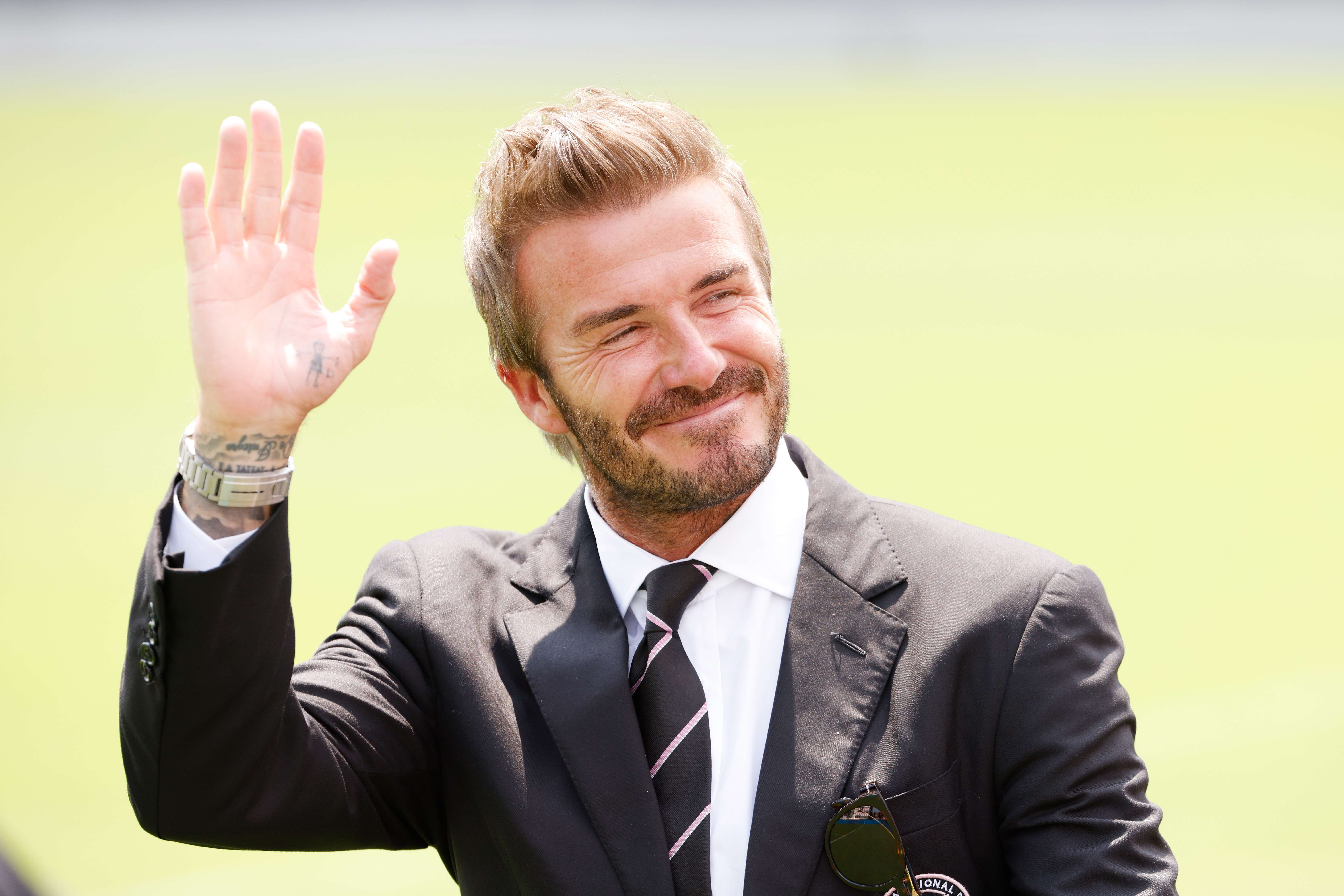 David Beckham, dueño del Inter Miami CF,de la MLS, es la cara de la Unicef para una campaña de vacunación. Foto Prensa Libre: AFP.