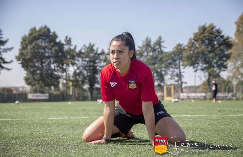 Ana Lucía Martínez marcó el primer gol de la Roma CF contra el Brescia. (Foto Roma CF).