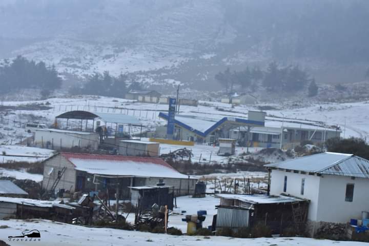 Granizada en Chiantla, Huehuetenango. (Foto: Cortesía)