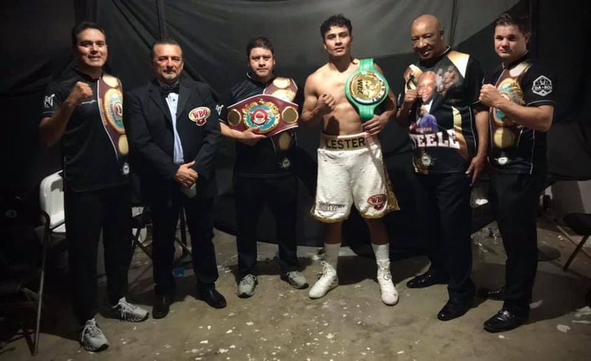 Lester Martínez festejó su noveno triunfo en el boxeo profesional. (Foto Academia de Boxeo).