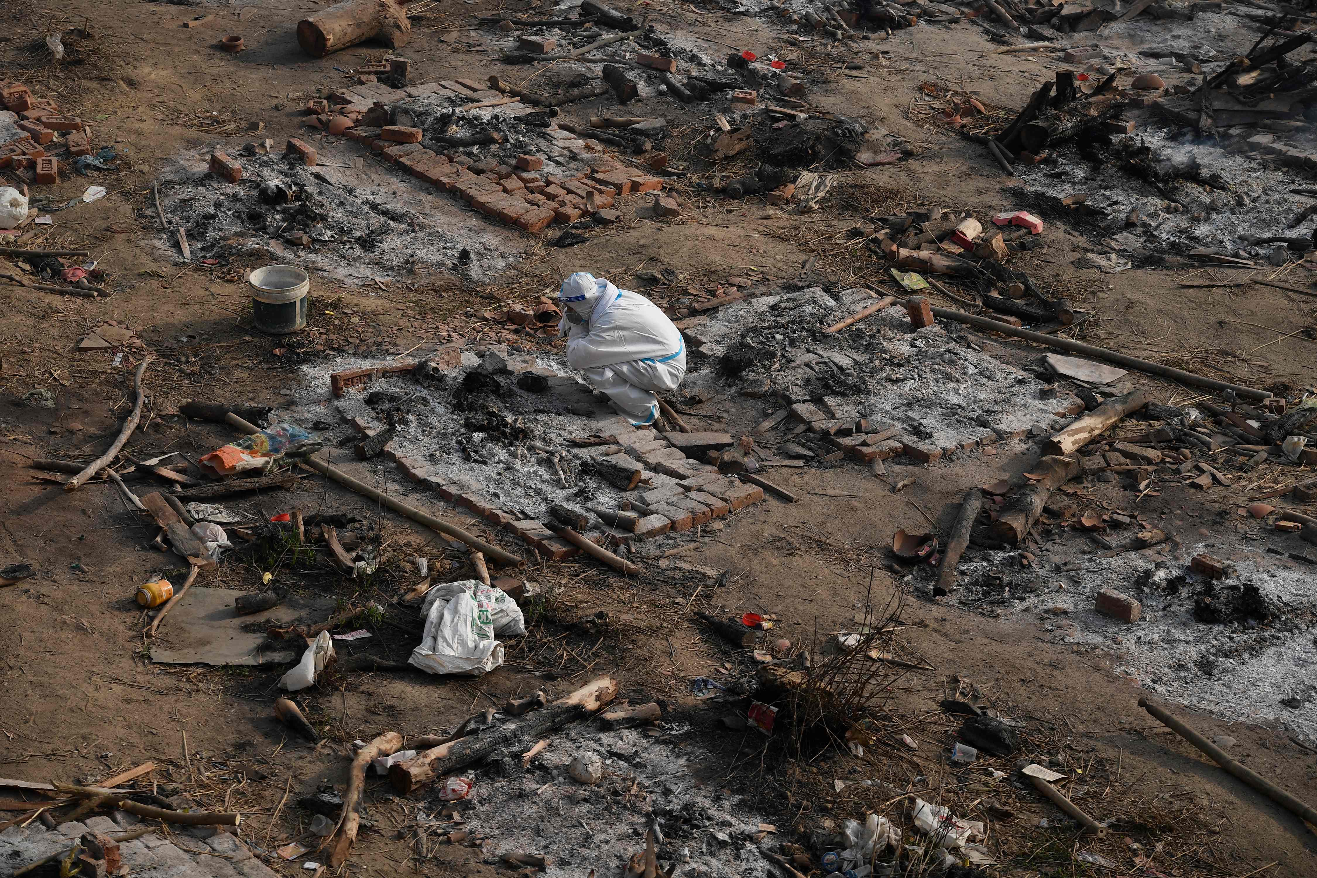 La curva de contagios en la India muestra cifras impactantes y es la segunda nación más damnificada por el covid-19. (Foto Prensa Libre: AFP)