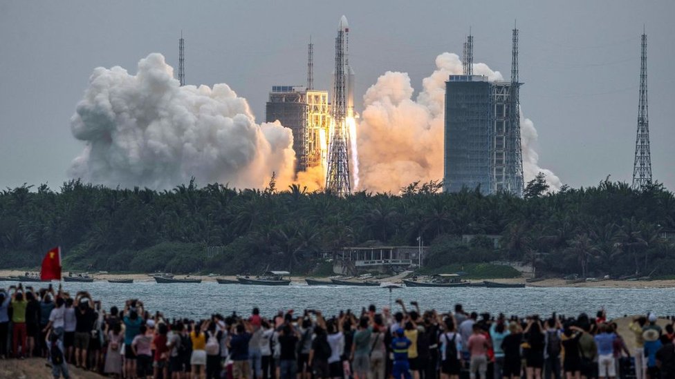 El cohete había sido lanzado al espacio a finales de abril. (GETTY IMAGES)