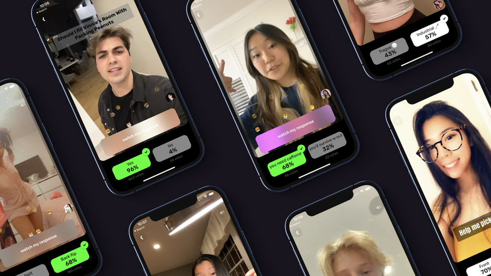 Los creadores de contenido publican sus sondeos en formato de video.