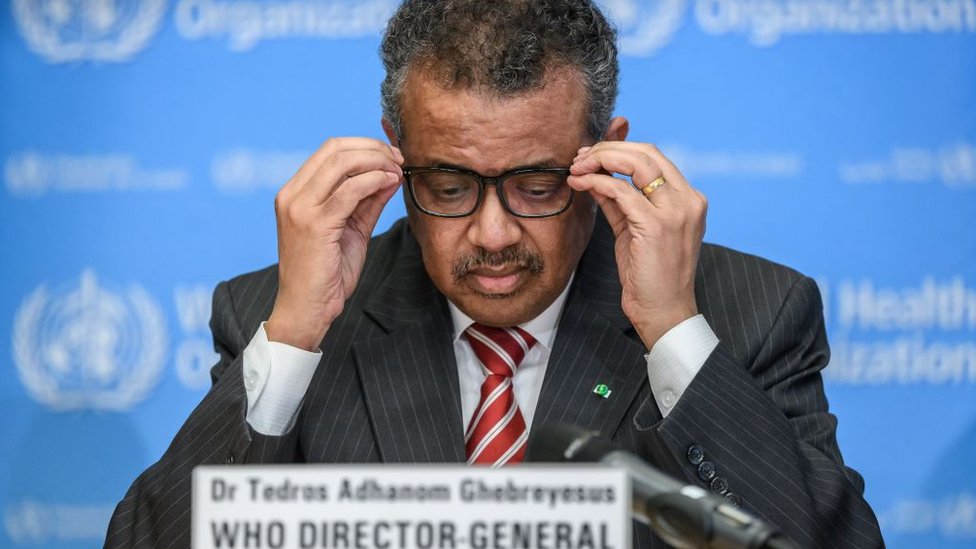 La OMS, que preside Tedros Adhanom Ghebreyesus, reaccionó con lentitud a los primeros informes sobre el coronavirus.