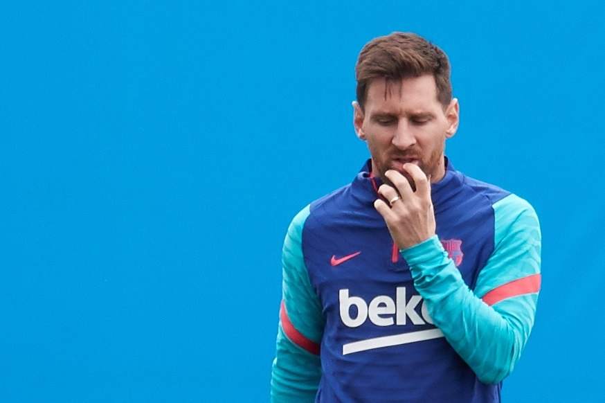 El jugador argentino del FC Barcelona Leo Messi durante un entrenamiento con el equipo azulgrana en la ciudad deportiva Joan Gamper. Archivo. Foto Prensa Libre: EFE.