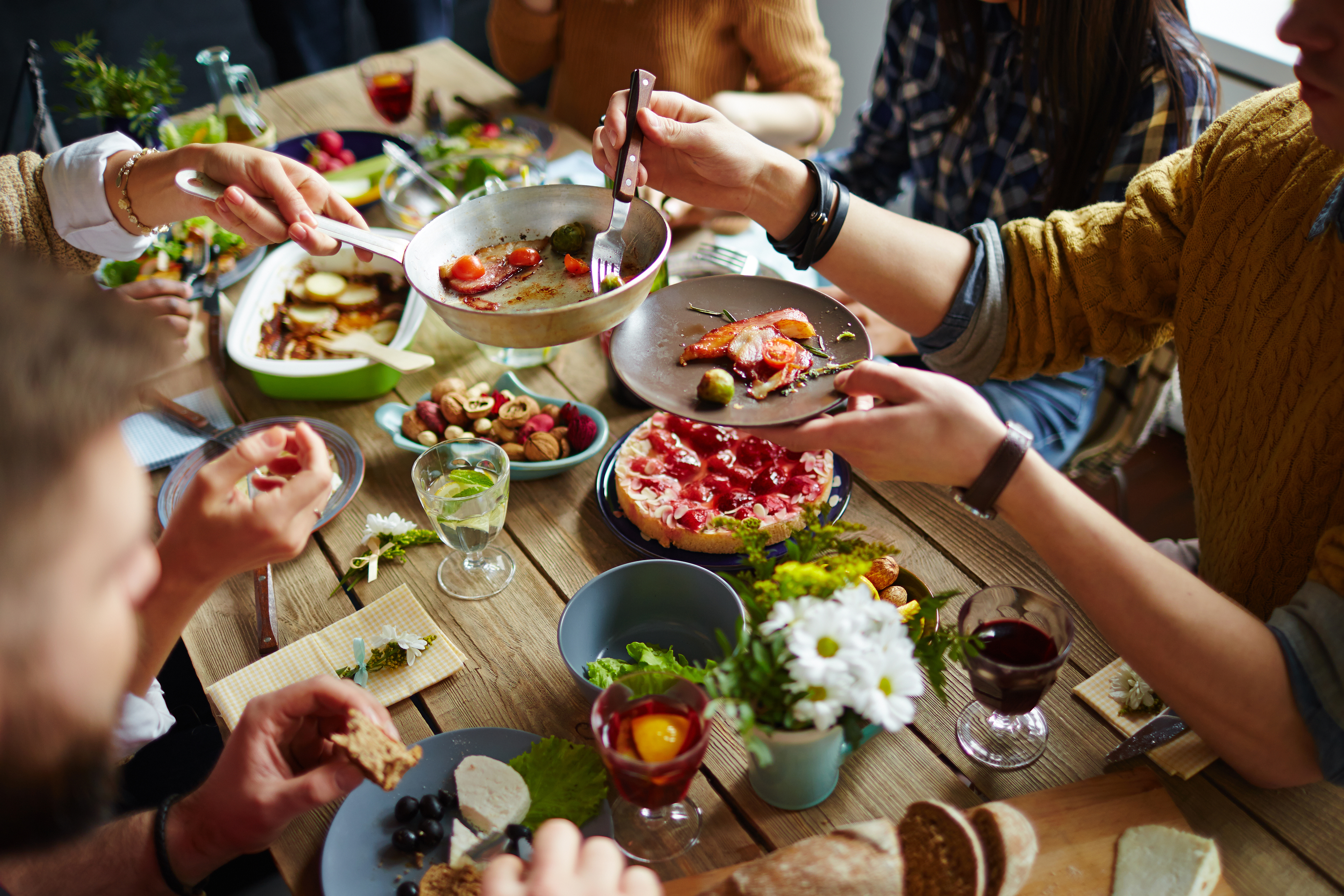 La alimentación es un alivio físico y espiritual. 