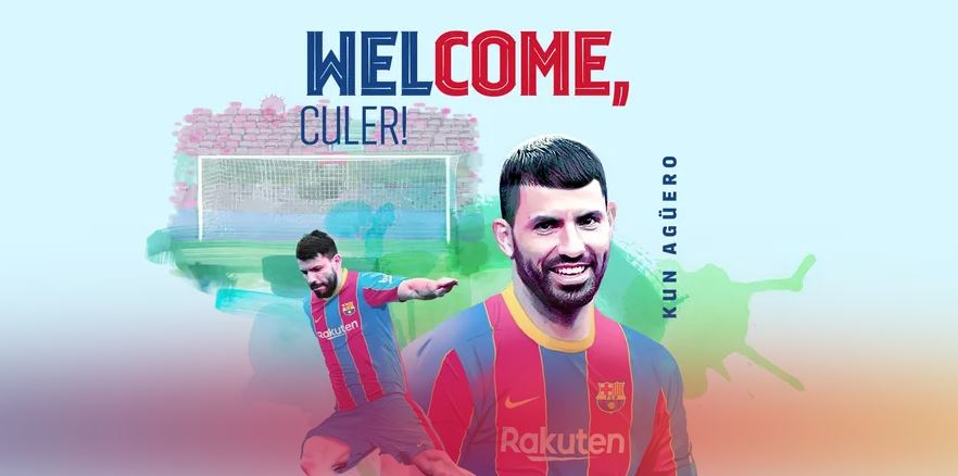 El Barcelona le dio la bienvenida al Kun Agüero. (Foto Prensa Libre: FC Barcelona)