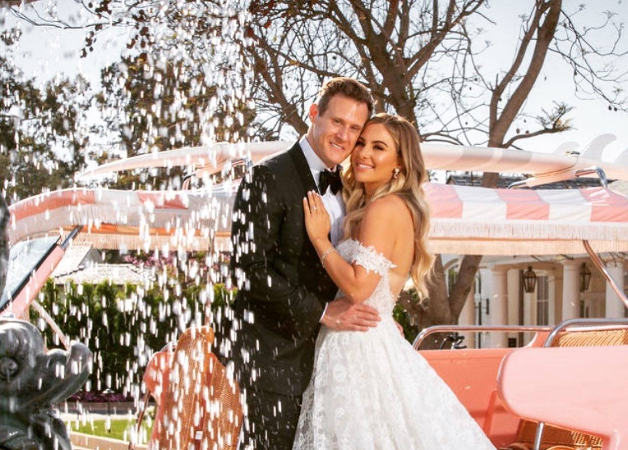 Trevor Engelson, exesposo de Megan Markle, junto con su ahora esposa, Tracey Kurland Engelson, el día de su boda. (Foto: Facebook/@Tracey Kurland Engelson).