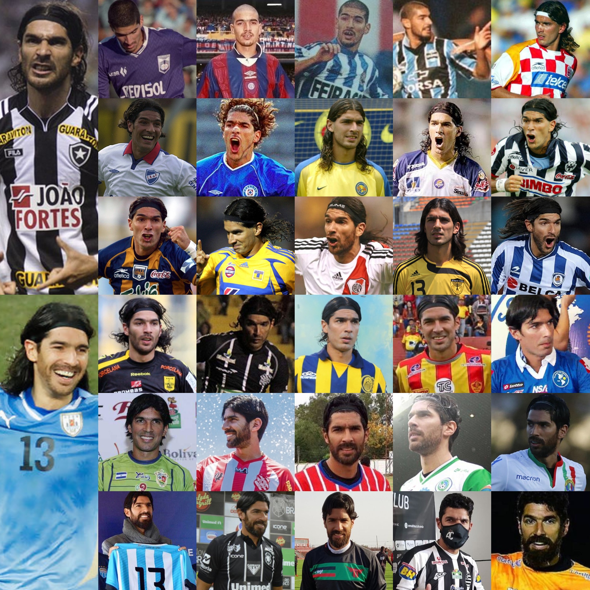 El Loco Abreu fue el jugador que más equipo ha integrado en el mundo. (Foto Redes).