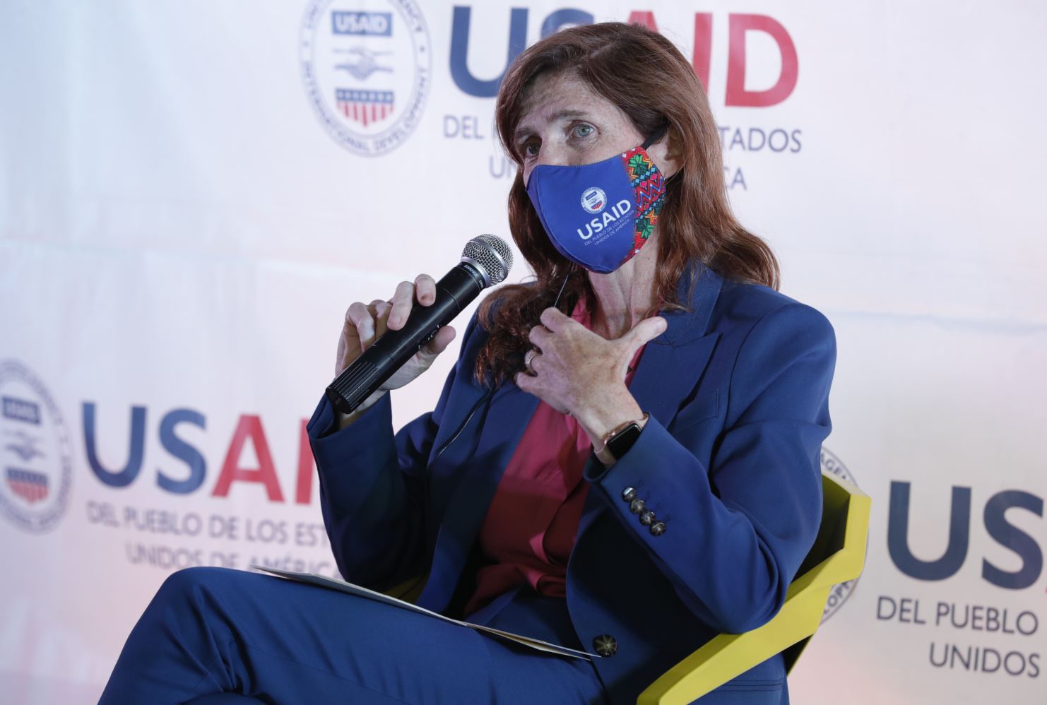 Samantha Power, administradora de Usaid, visitó Guatemala durante dos días. (Foto Prensa Libre: Esbin García)