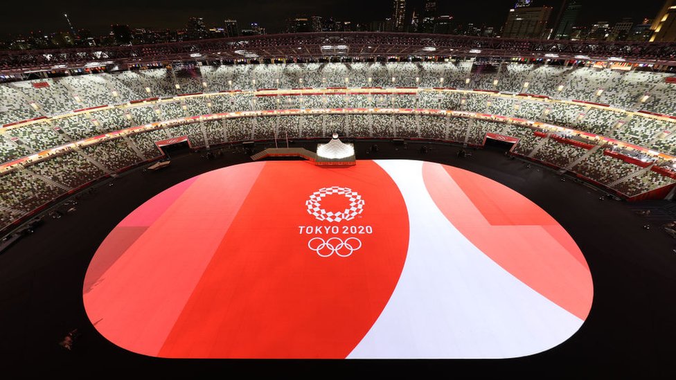 La imponente imagen del estadio olímpico de Tokio.