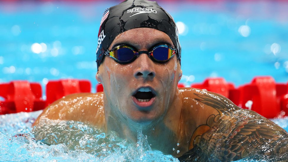 Dressel durante su primera competición en Tokyo 2020. GETTY IMAGES