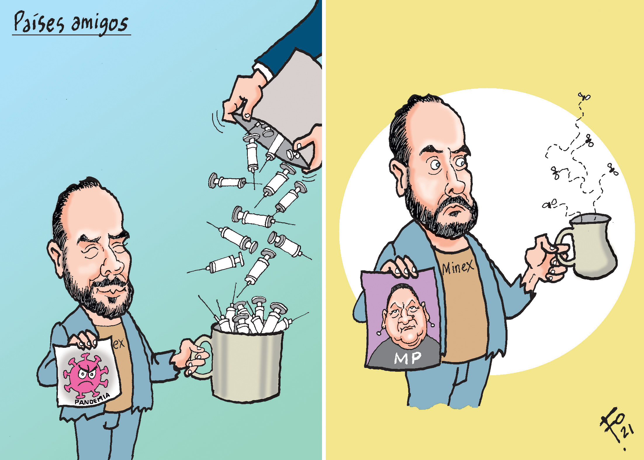 Personajes: Pedro Brolo y Consuelo Porras.