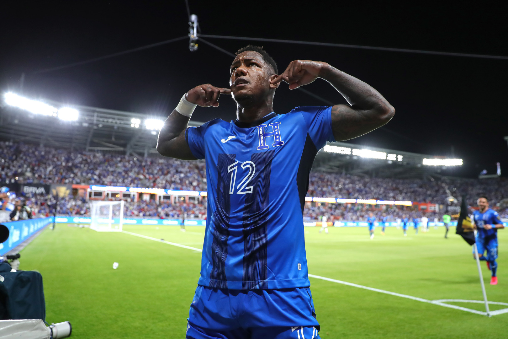 Hondura celebró este sábado el triunfo frente a Panamá y se clasificó a los cuartos de final de la Copa Oro. (Foto Copa Oro).