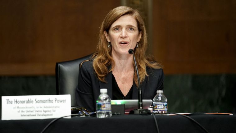 Samantha Power, directora de USAID, participó en la presentación de un programa de asistencia para emprendedores de $37 millones. (Foto Prensa Libre: AFP)