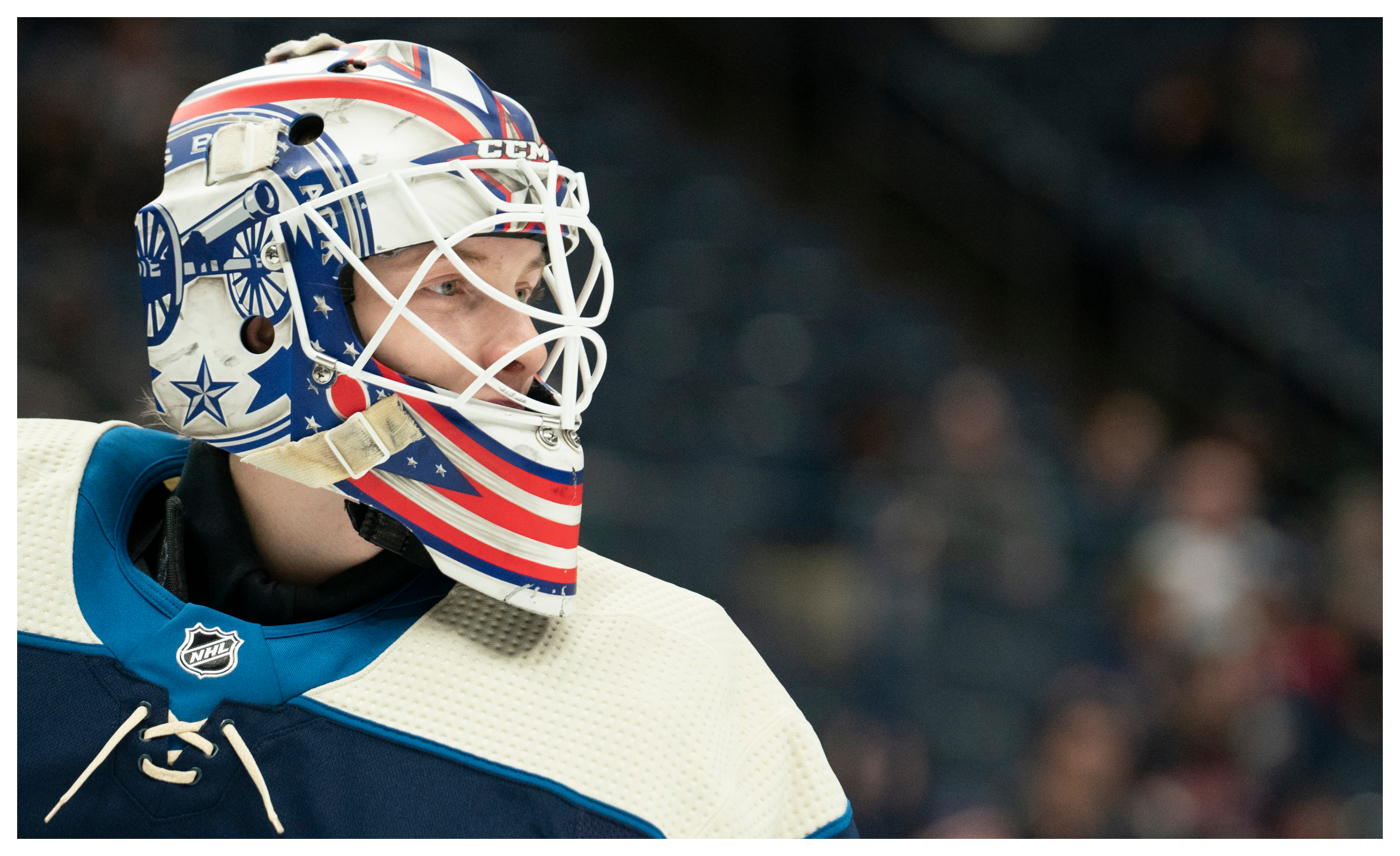 Matiss Kivlenieks, portero de Columbus Blue Jackets de 24 años, murió durante las celebraciones del Día de la Independencia en EEUU, el 4 de julio. Foto Prensa Libre: @BlueJacketsNHL