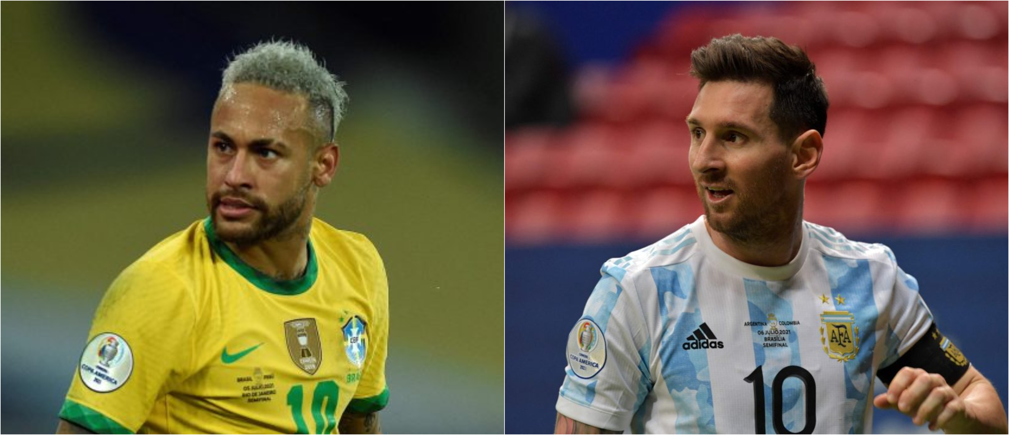 Amigos en el FC Barcelona, Neymar y Leo Messi se enfrentarán en la final de la Copa América el próximo sábado 10 de julio. Foto Prensa Libre: AFP