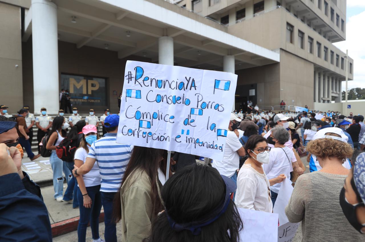 Manifestación por destitución de Feci