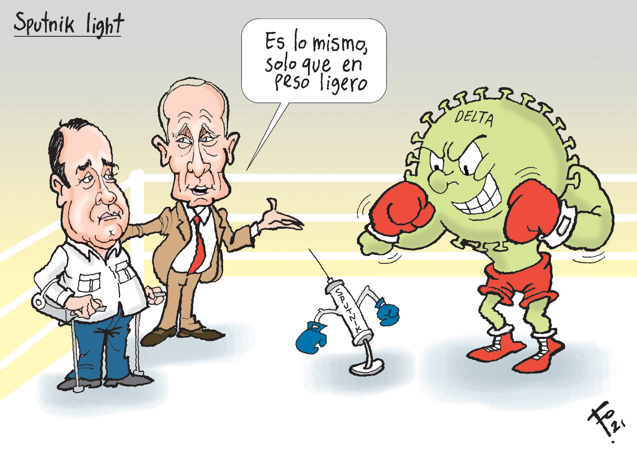 Personajes: Alejandro Giammattei y Vladimir Putin.