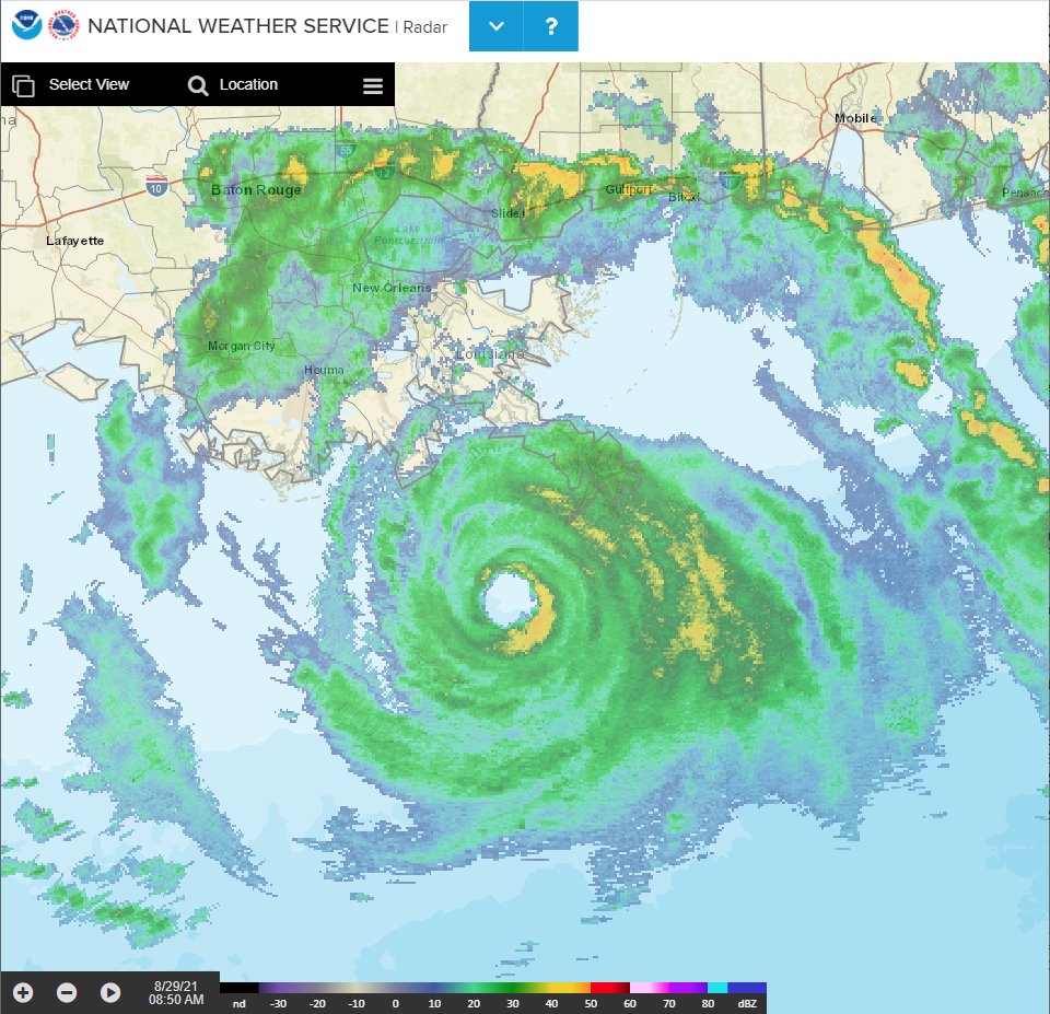 Autoridades de EE. UU. han evacuado localidades con alto riesgo de ser impactadas por la fuerza del huracán Ida. (Foto Prensa Libre: NHC)