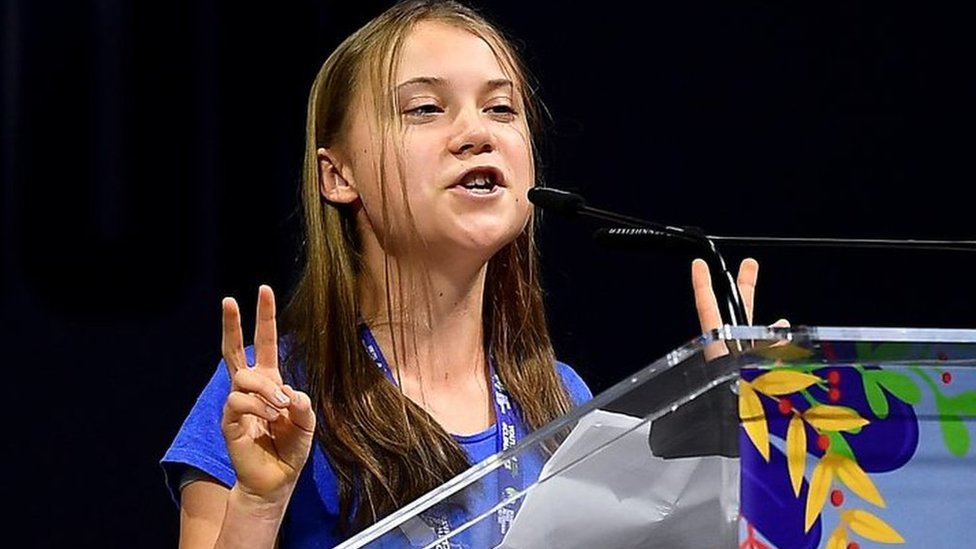 Thunberg acusó a los líderes mundiales de ofrecer promesas vacías. Getty Images