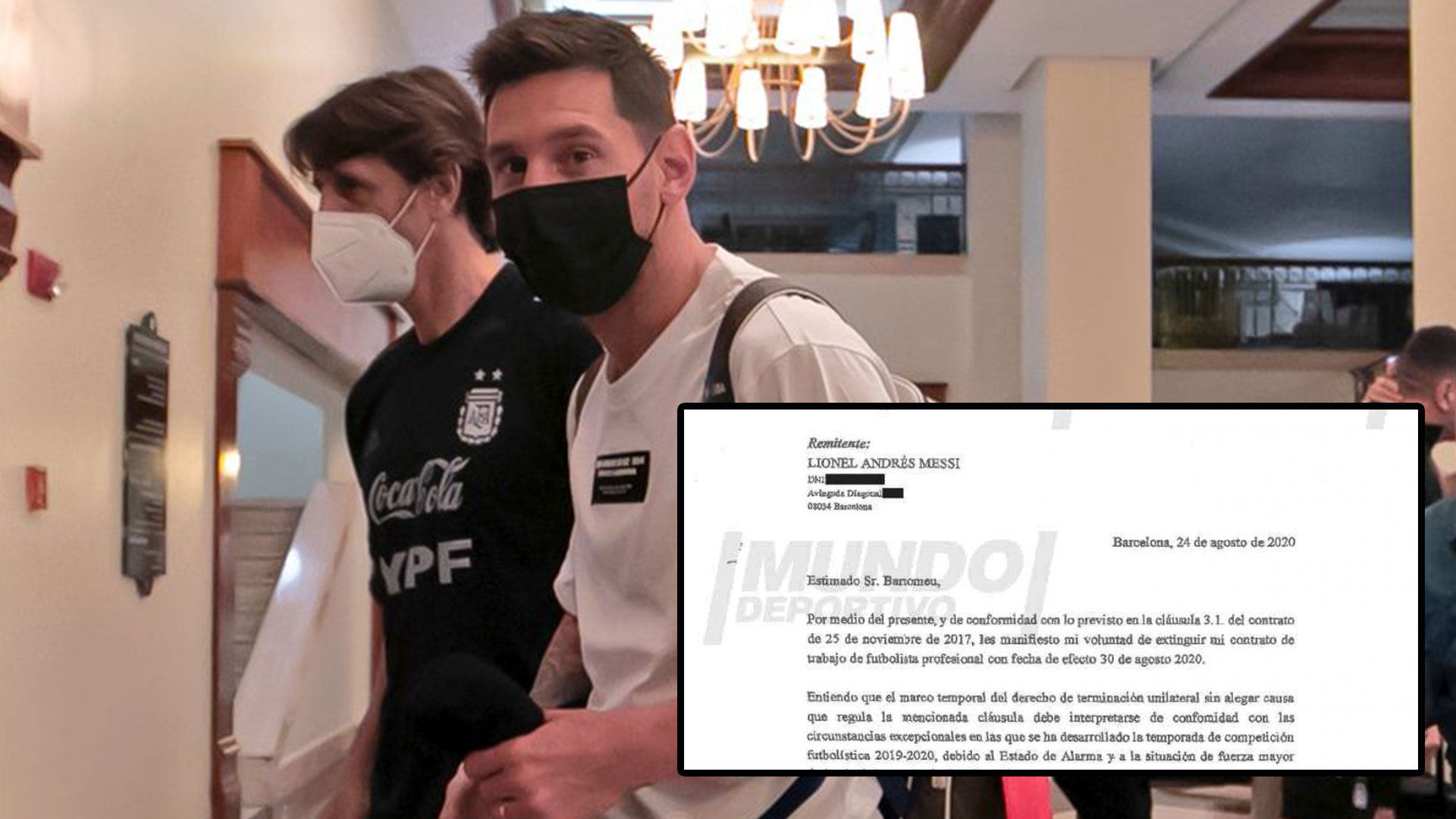 El 4 de septiembre se cumplió un año de que Lionel Messi anunciara que se quedaría en el Barcelona. (Foto Prensa Libre: PSG Twitter y web Mundo Deportivo)