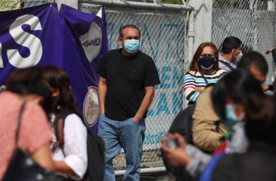 El Hospital Temporal del Parque de la Industria está a su máxima capacidad de atención. (Foto Prensa Libre: Juan Diego González) 