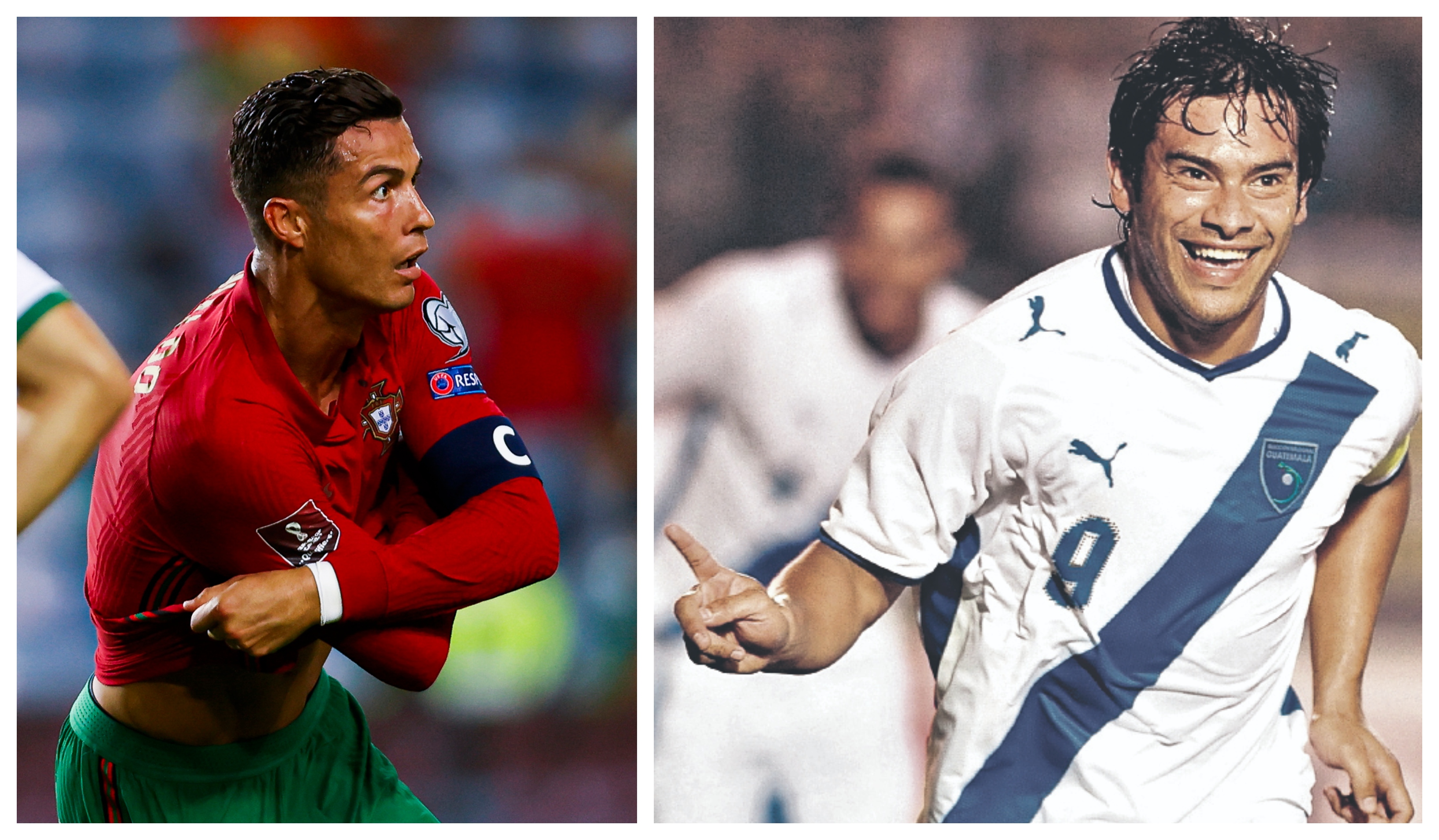 Cristiano Ronaldo está cada vez más cerca del récord de Carlos Ruiz. (Foto Prensa Libre: Selección de Portugal y Hemeroteca PL)