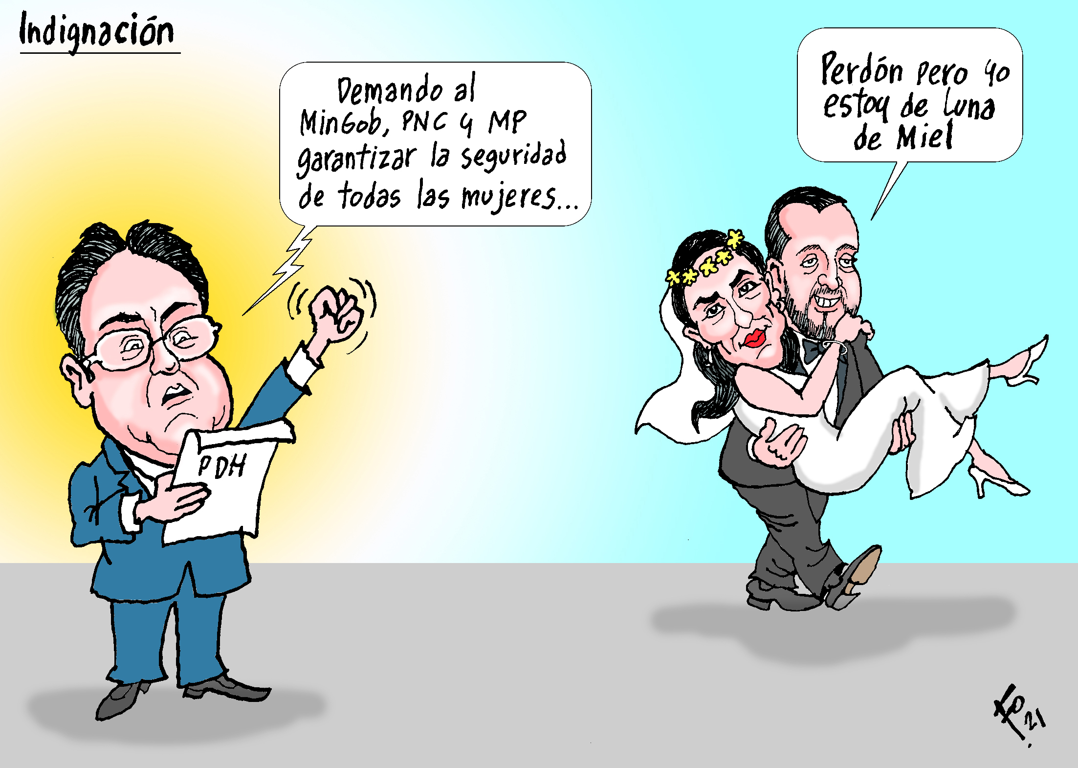 Personajes: Jordan Rodas, Patricia Sandoval y Gendri Reyes.
