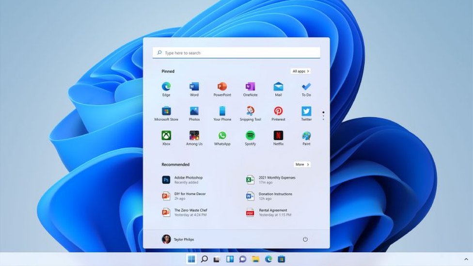 El diseño del nuevo Windows 11.