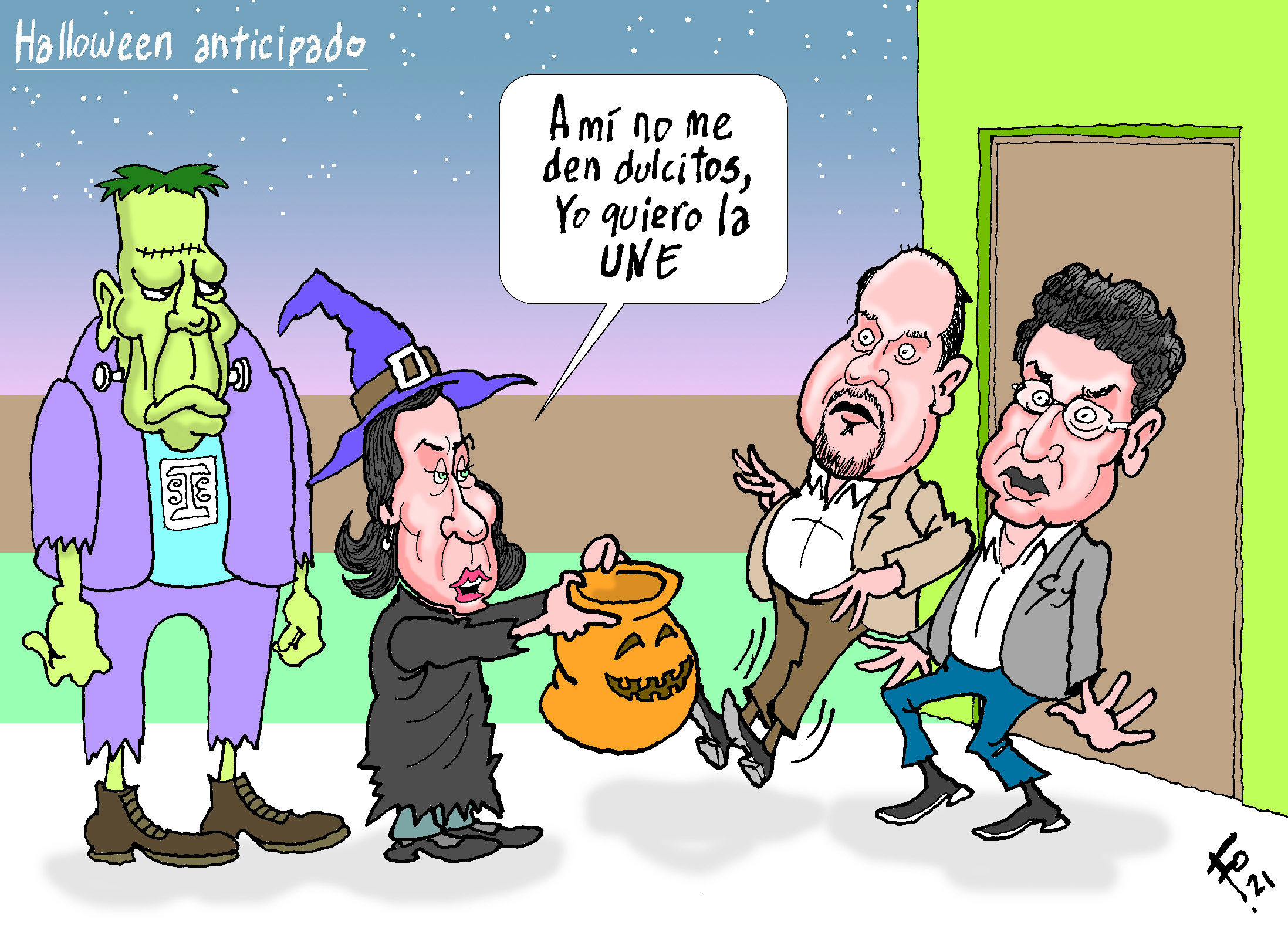 Personajes: Sandra Torres, Orlando Blanco y Carlos Barreda.