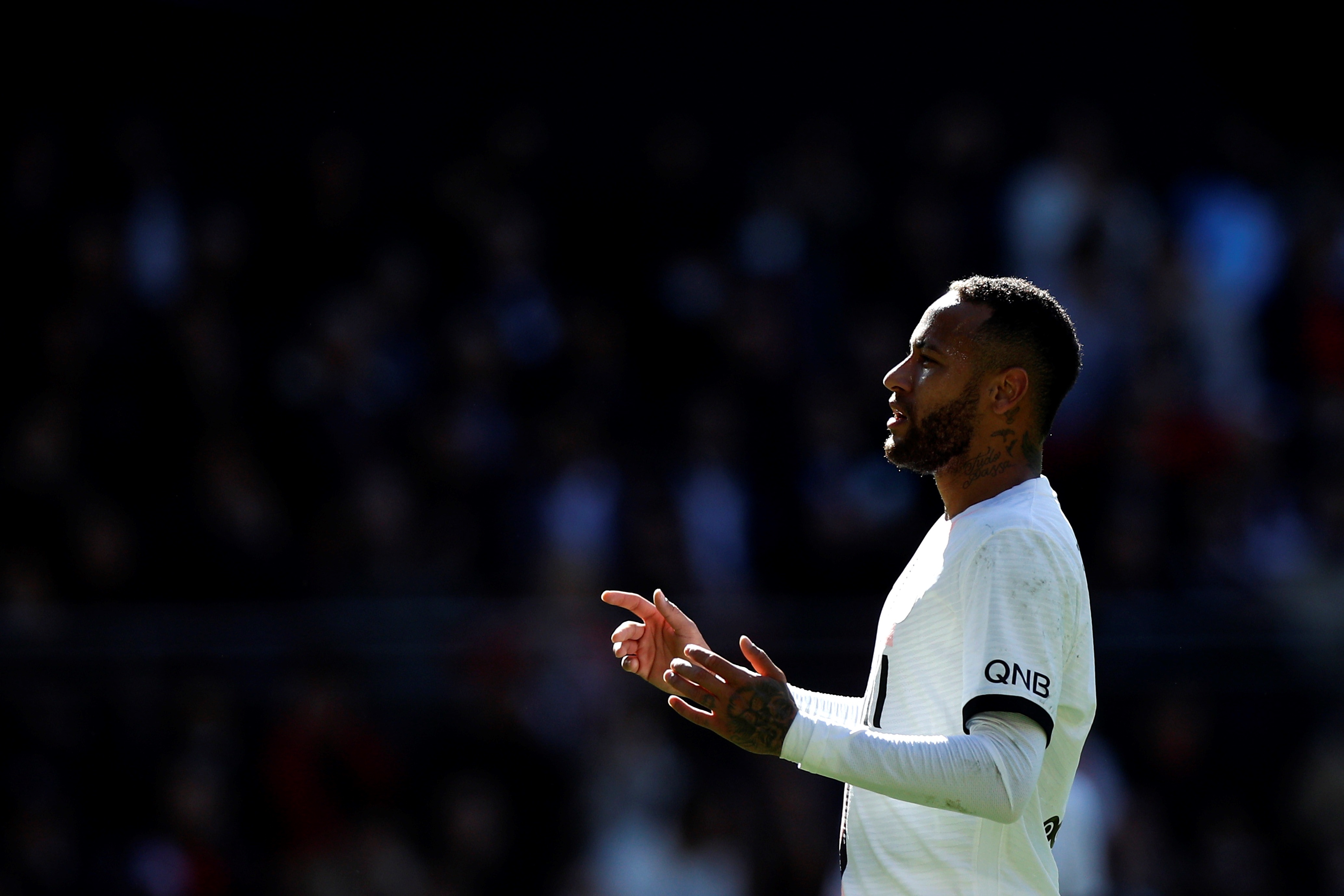 El brasileño Neymar no tuvo su mejor juego el 3 de octubre pasado ante el Stade Rennes con quien cayeron 2-0. Foto Prensa Libre: EFE.