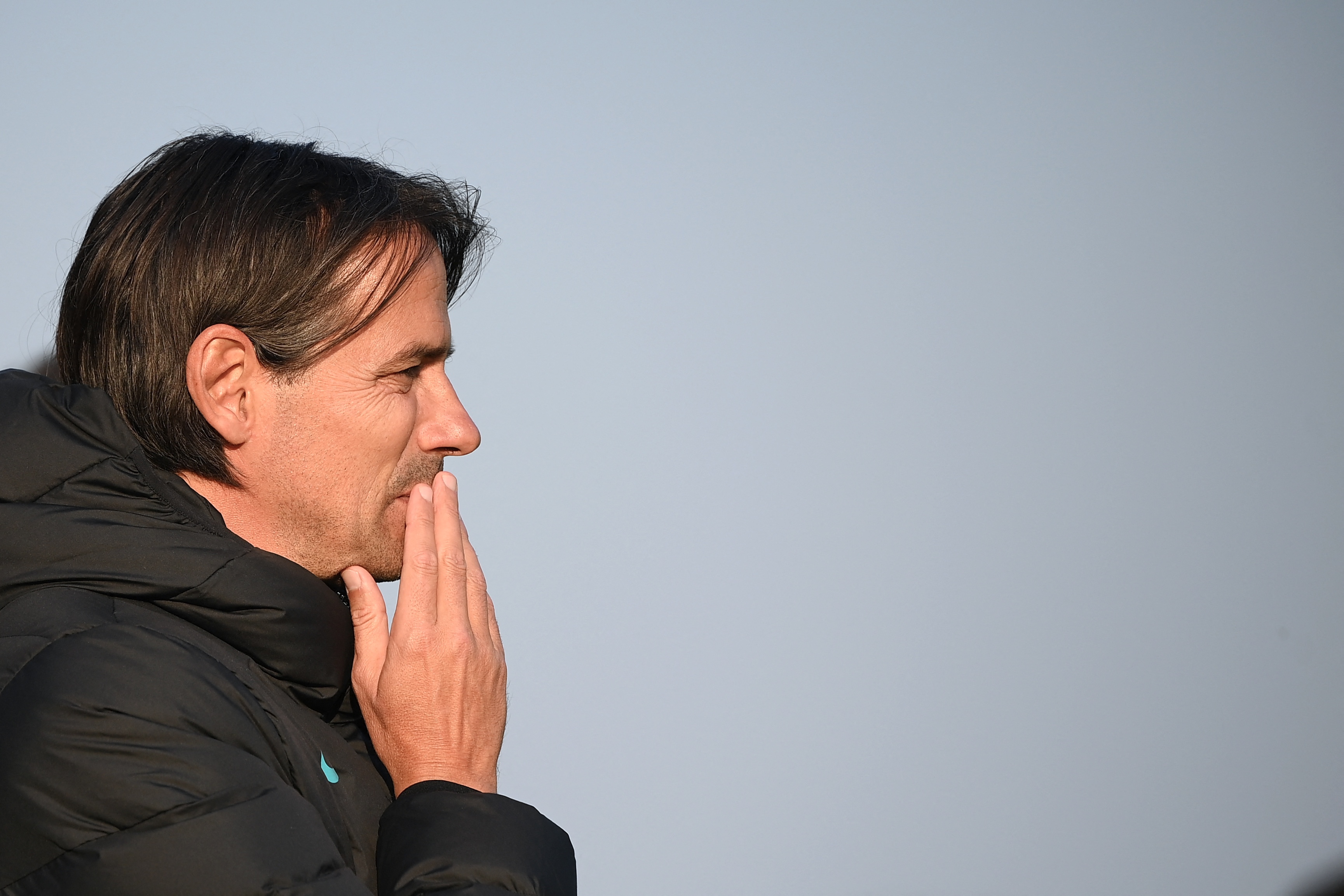 Simone Inzaghi, entrenador del Inter de Milán. (Foto Prensa Libre: AFP)