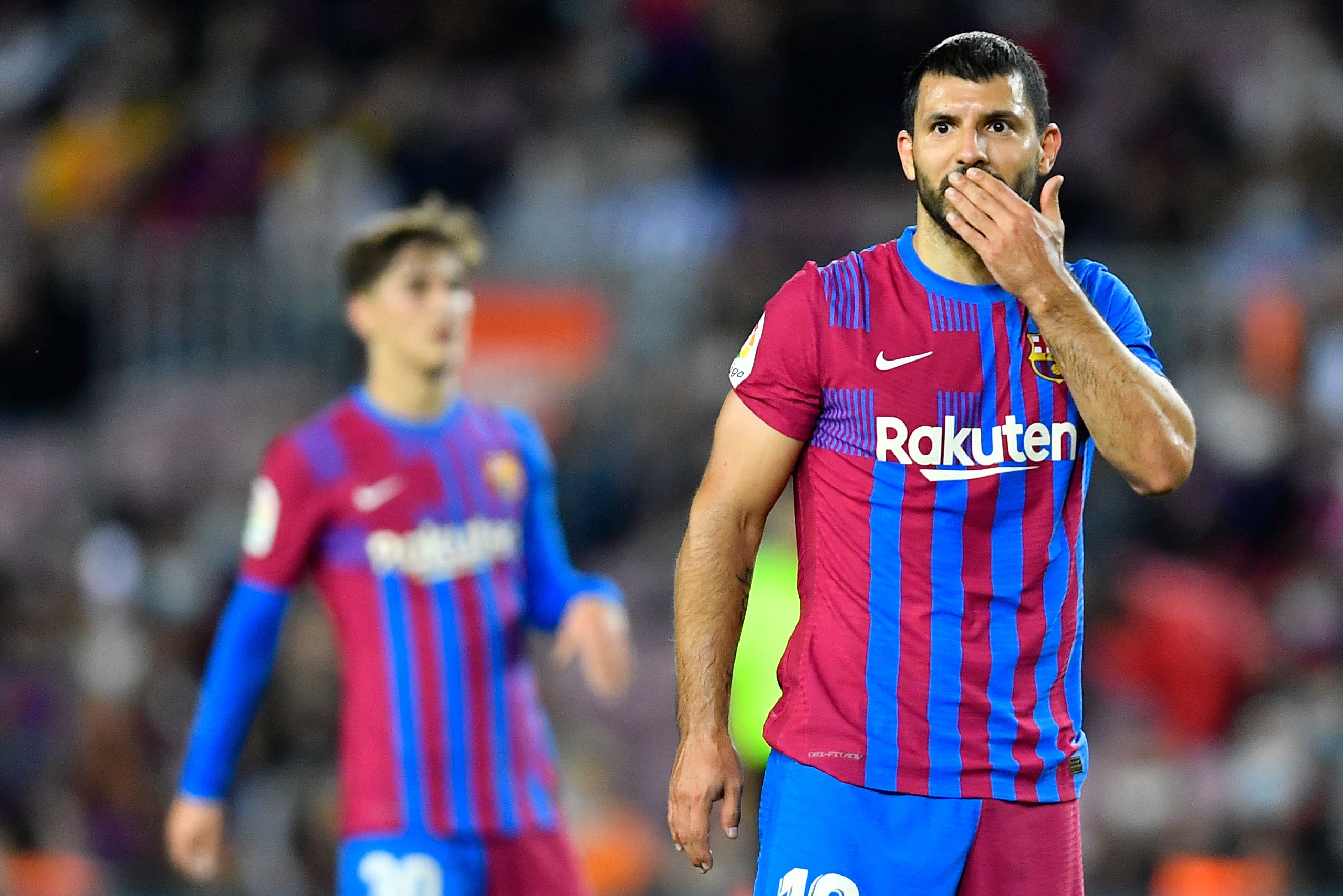 Sergio Agüero es baja para la jornada de Champions League. (Foto Prensa Libre: AFP)