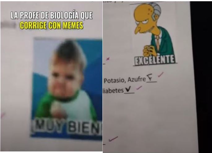 Maestra califica con memes a sus estudiantes. (Foto Prensa Libre: Tomada de YouTube)