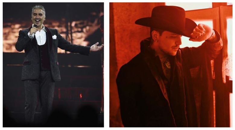 “El Potrillo” y Christian Nodal interpretan temas de Vicente Fernández. (Foto Prensa Libre: Instagram)