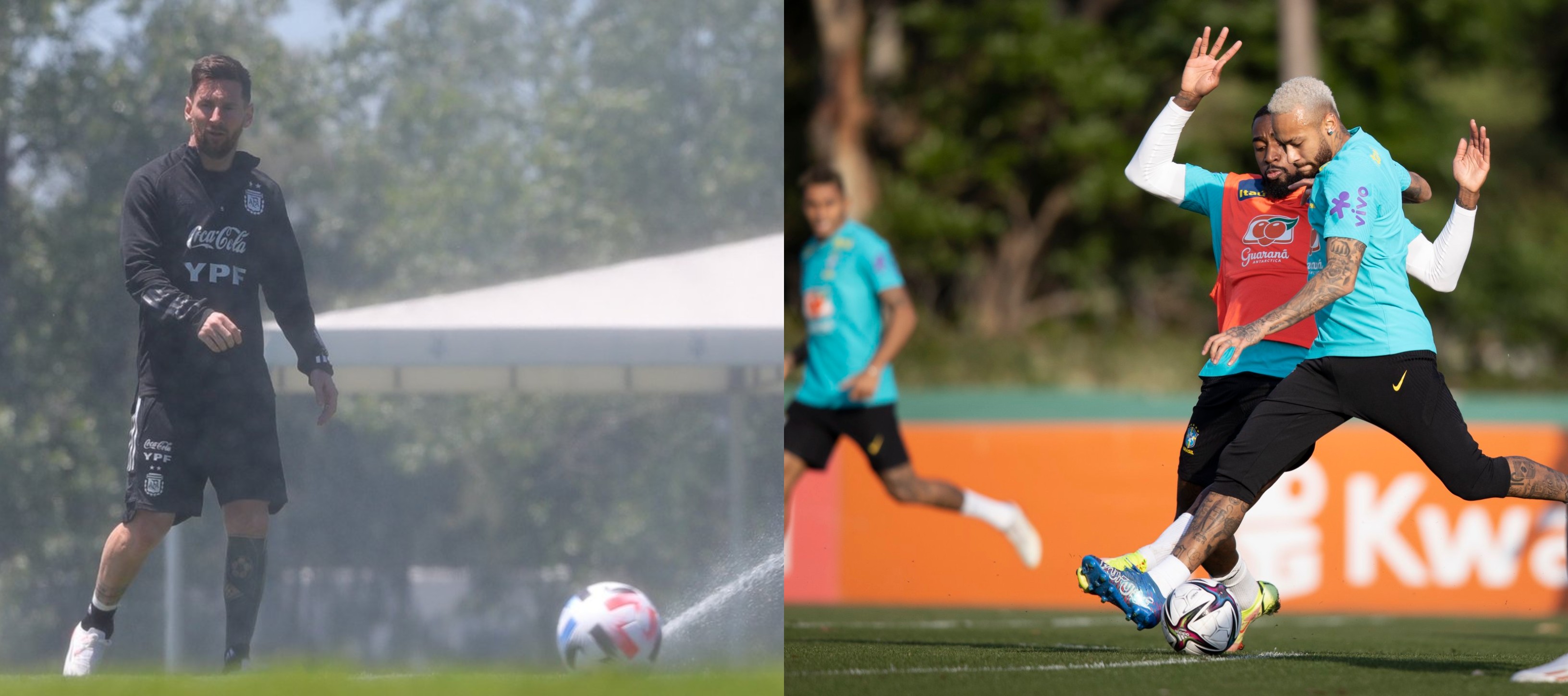 Lionel Messi está listo para jugar ante un Brasil líder que esta vez no contará con su estrella Neymar. Foto  Selección Argentina y Brasileña de Futbol.