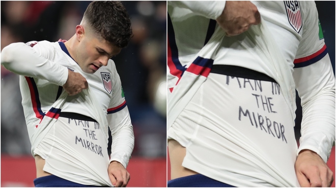 El jugador de Estados Unidos Christian Pulisic entró de cambio ante México y consiguió abrir el marcador al 74' con el primero de los dos goles que le marcaron al combinado de Gerardo Martino. (Foto Prensa Libre: Twitter)