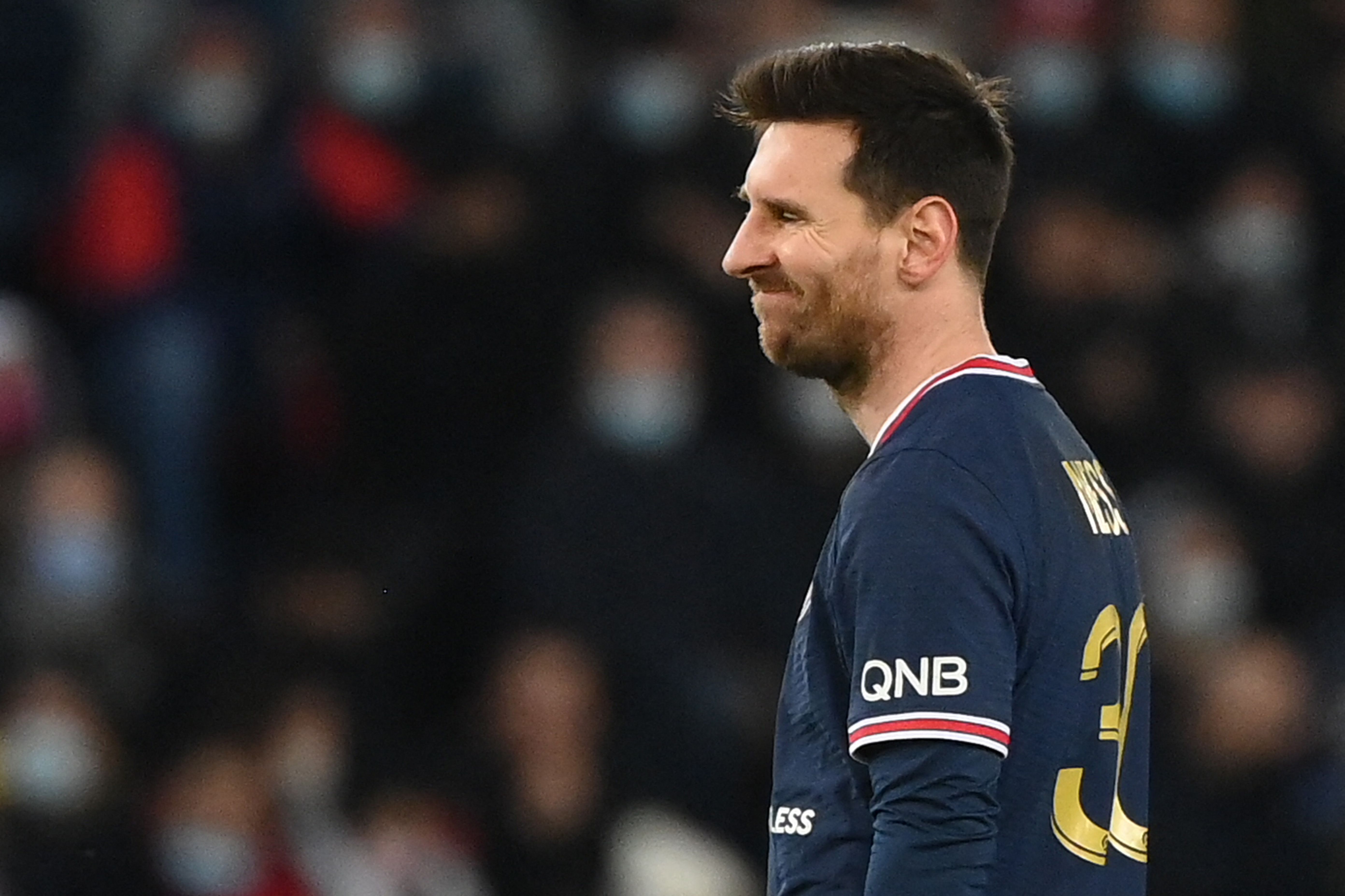 El jugador del Paris Saint-Germain Lionel Messi en el duelo liguero ante el AS Monaco en el Parc des Princes. (Foto Prensa Libre: AFP)