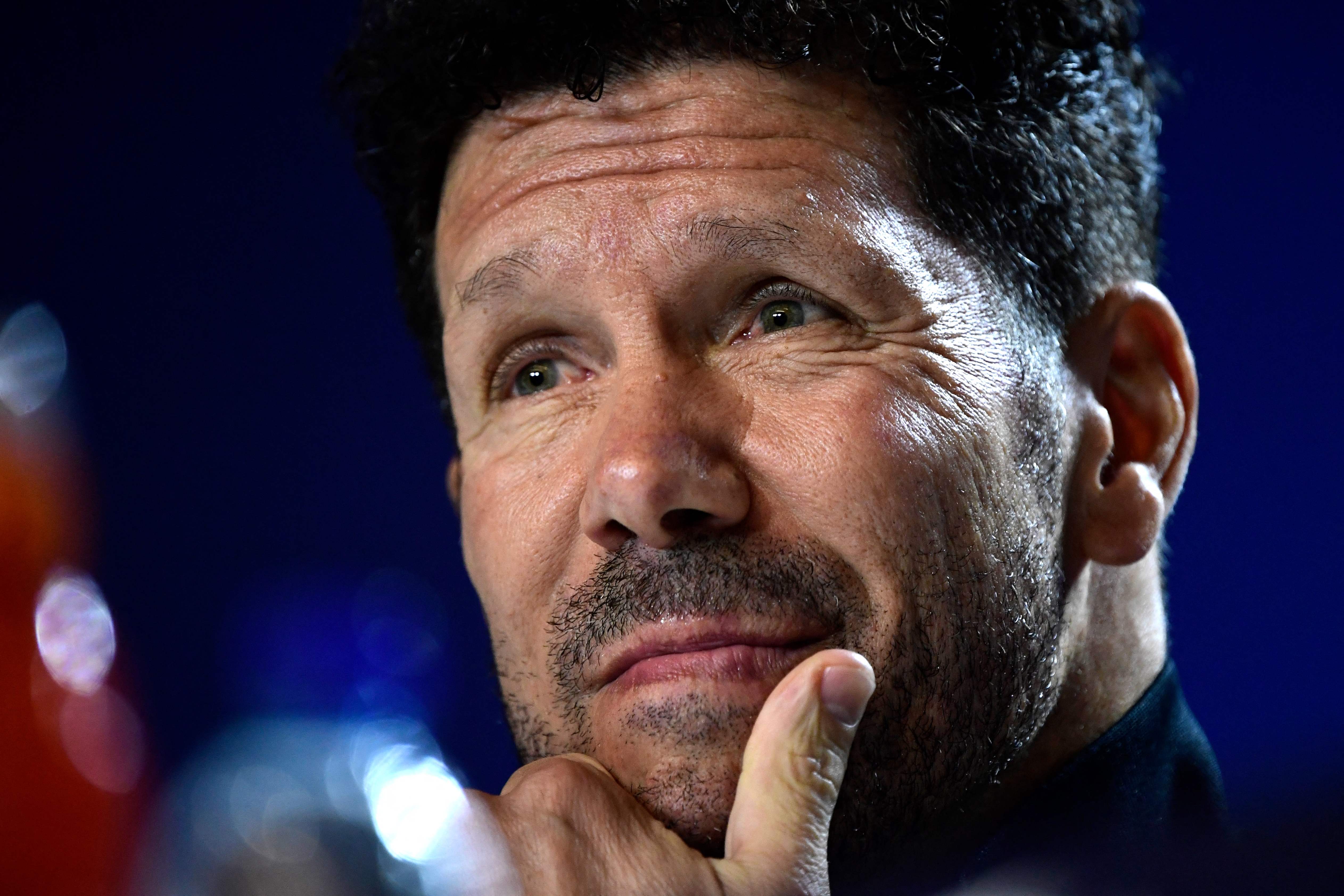 Diego Simeone, técnico del Atlético de Madrid. (Foto Prensa Libre: AFP)